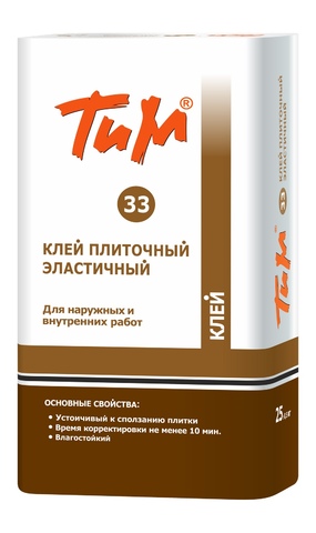 Клей для плитки ТИМ №33 25 кг