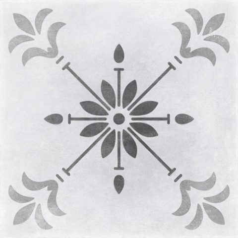 Керамический гранит Motley - серый пэчворк цветы (C-MO4A095D)